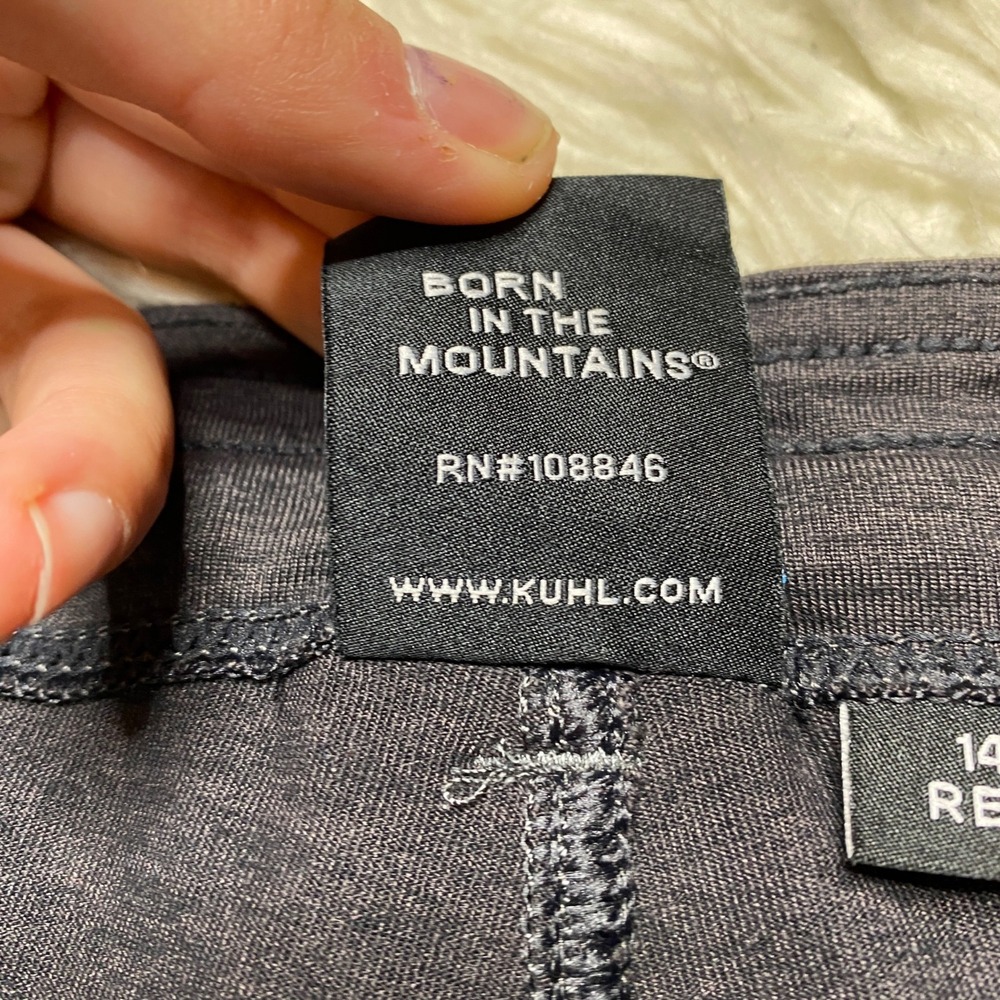 Kuhl Pant Wonens 14 Knit Straight Leg Pockets Interior Drawstring Gray Stretch - Picture 11 of 13